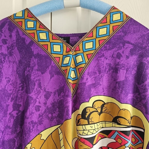 NWT Goddess by Winlar Kaftan Cover Up Long Dress Purple One size - Picture 4 of 11